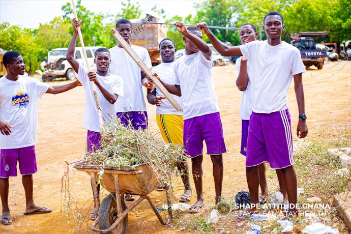 Shape Attitude Ghana and Apam SHS Undertake Clean Up Exercise