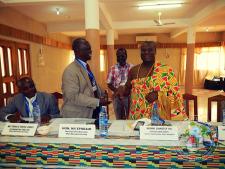 Municipal Chief Executive, Nii Ephraim and the Omanhen of Effutu Traditionla Area Neenyi Ghartey VII