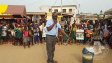 Inculcating the concept of sanitation into the people of Alata, Apam