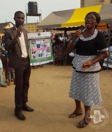 Inculcating the concept of sanitation into the people of Alata, Apam