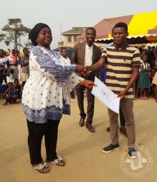 Inculcating the concept of sanitation into the people of Alata, Apam