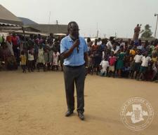 Inculcating the concept of sanitation into the people of Alata, Apam