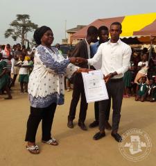 Inculcating the concept of sanitation into the people of Alata, Apam