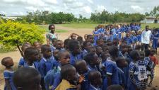 Sensitisation and awareness messages to schools in Apam.