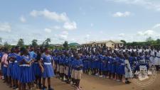 Sensitisation and awareness messages to schools in Apam.