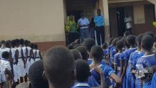 Sensitisation and awareness messages to schools in Apam.
