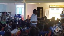 Sensitisation and awareness messages to schools in Apam.