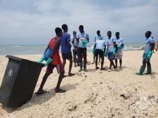 A clean-up exercise as part of the YOTOFEST activities