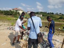 A clean-up exercise as part of the YOTOFEST activities