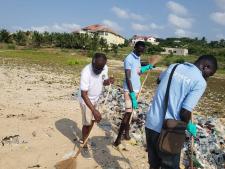 A clean-up exercise as part of the YOTOFEST activities